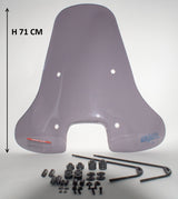 Windscherm hoog smoke / helder (transparant) Vespa S