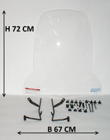 Windscherm Hoog Smoke / Helder (transparant) Peugeot Kisbee