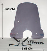 Windscherm Hoog Smoke / Helder (transparant) Peugeot Django