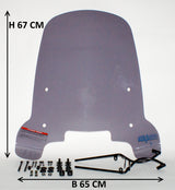 Windscherm Hoog Smoke / Helder (transparant) Peugeot New Vivacity