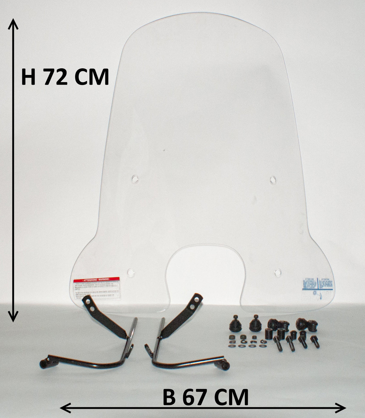 Windscherm Hoog Smoke / Helder (transparant) Sym Fiddle 3 Model Origineel