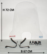Windscherm Hoog Smoke / Helder (transparant) Sym Fiddle 3 Model Origineel
