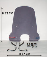 Windscherm Hoog Smoke / Helder (transparant) Sym Fiddle 3 Model Origineel