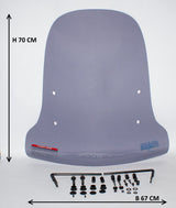 Windscherm Hoog Smoke / Helder (transparant) Speedy / Vici / Goccia Universeel