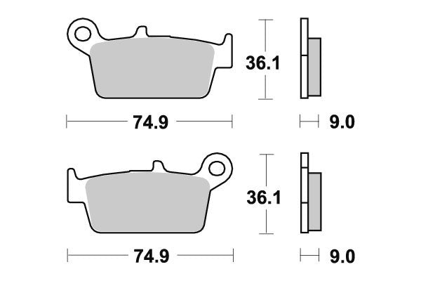 Remblokset Sbs voor China Retro Torino / Kb k12 / Lead Nsr / Scout / Sniper / Sv / Top Boy / 121hf