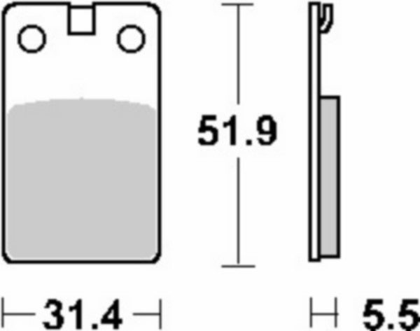Remblokset Sbs voor Malaguti Crosser / F12 Ac / F15 / Red rose / Zundapp 132hf