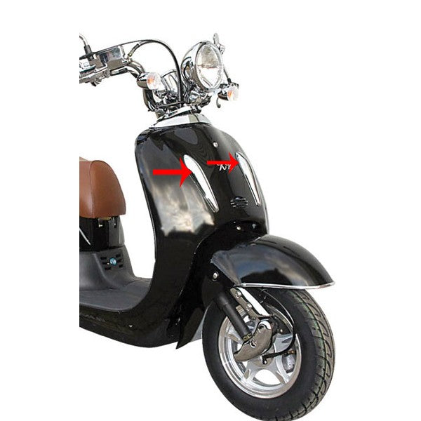 voorscherm Benzhou origineel model t.b.v. 2 losse strips geen U profiel past op china retro torino 70101001bzb