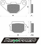 Remblokset NewfrenKymco Agility 16inch / People / People  S / Super 8 / super 9 / Tgb / fd0073