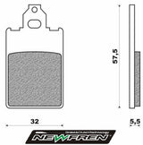 Remblokset Newfren Af1 / Dt50r / F12 Rst / F15 / Red Rose / Revival / Tuareg / Youngst'r / fd0098