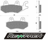 Remblokset Newfren voor Kymco Agility 125 / K pipe / Sento / Silence / Filly  / Gpr / New Dink / Tzr fd0257