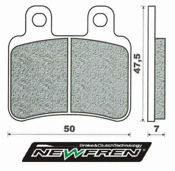 Remblokset Newfren Dt50r / Elystar / Rieju / Ryz Pro Sm / Senda Drd pro / Xsm va2008 / Xtm va2008 fd0323