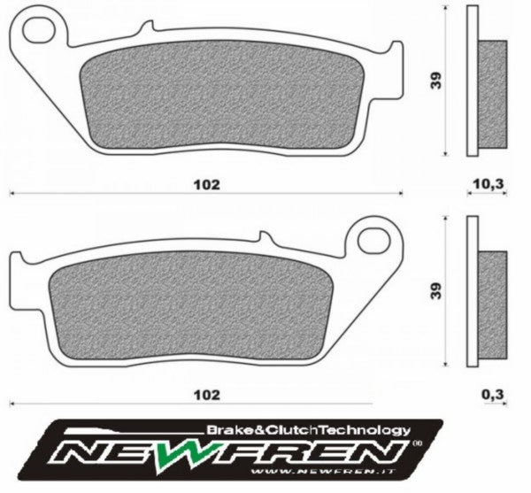 Remblokset Newfren Sh 125 150 /  X Max 125cc / X Max 250cc / X Max 300 / Downtown 300 / Grand Dink / Silver Wing 400cc / X Citing 500 / X Max 400cc / fd0406