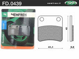 Remblokset Newfren handrem  BMW C sport 650 ie 4T LC euro 4 va2016 / Mp3 500cc / 125cc / 250cc / 350cc / Beverly Fuoco / Gp800 / Mp3 300cc / 400cc / fd0439