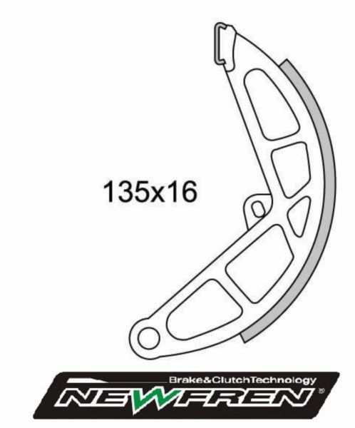 Remsegment Newfren achter past op bromfiets Vespa gf0190