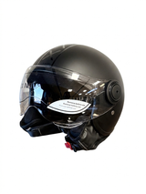 Luxx Nova Helm - Dames & Heren - Brommer - Scooter - Motor - Mat zwart - Europees (LENTE VOORDEEL)