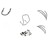 Beugelset voor/achter/spatbord glans zwart + montage Vespa