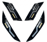 LED knipperlichten set Bliksem knipperend voor / achter Piaggio Zip