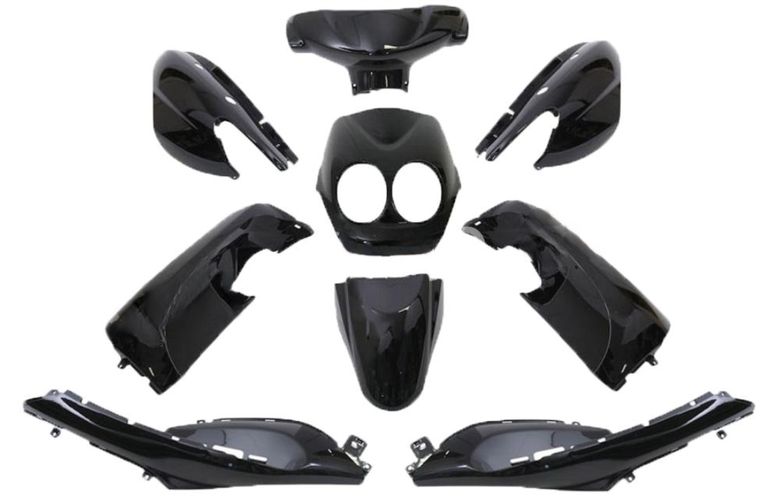 Kappenset Glans Zwart Compleet Yamaha NEO'S 9 DELIG