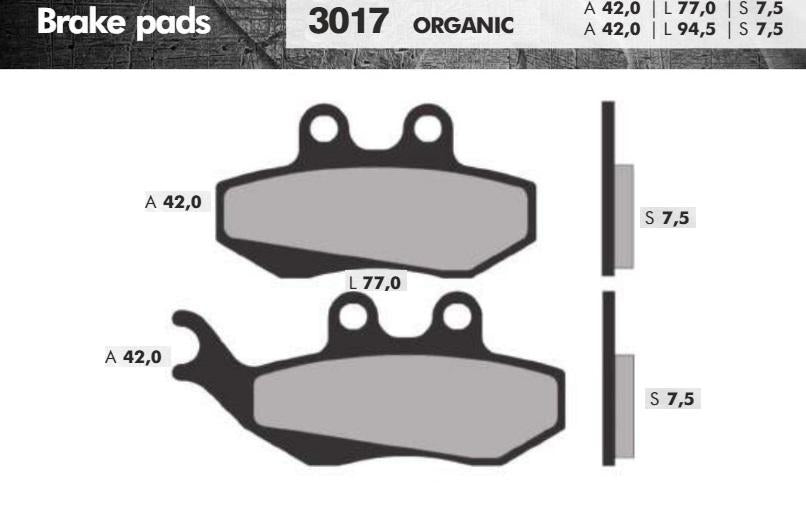 REMBLOKSET BRENTA BR3017 DNA, RUN 180, PEGASO, DERBI DRD(E-MARK)