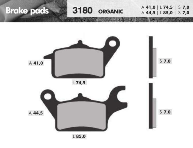 REMBLOKSET BRENTA BR3180 NIU N1S DELIVERY ACHTER KAWASAKI Z PRO (E-MARK)