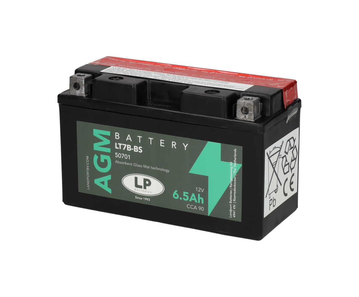 Accu YT7B-BS / LT7B-BS 12V 6,5Ah AGM