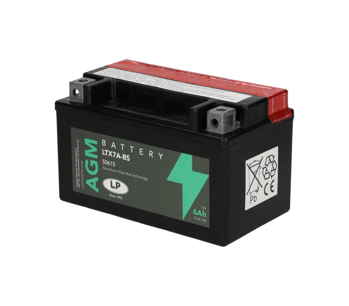 Accu YTX7A-BS / LTX7A-BS 12V 6Ah AGM