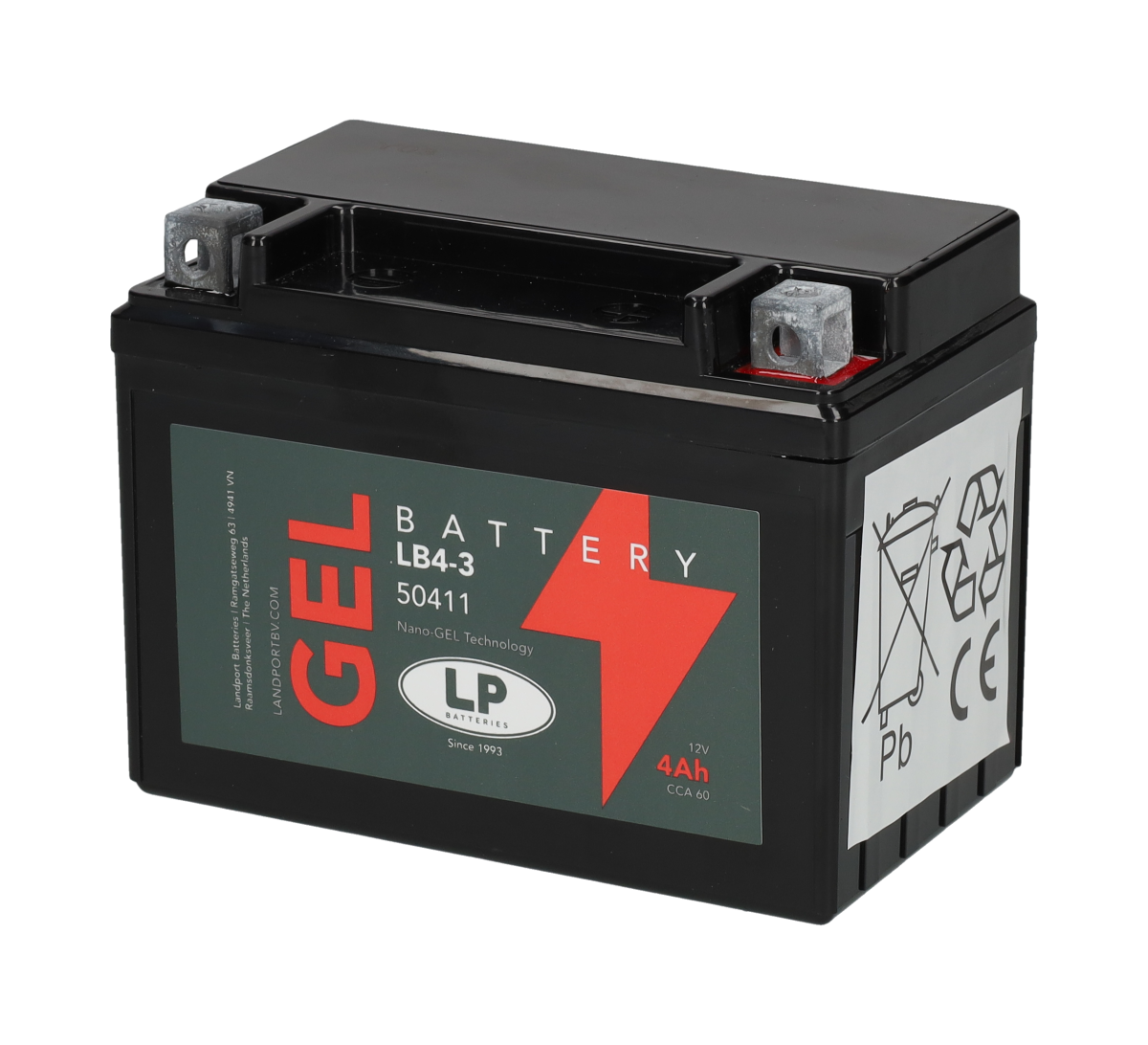 Landport Gel Accu MG4HL-B-L / GB4L-B / LB4-3 12V 4Ah
