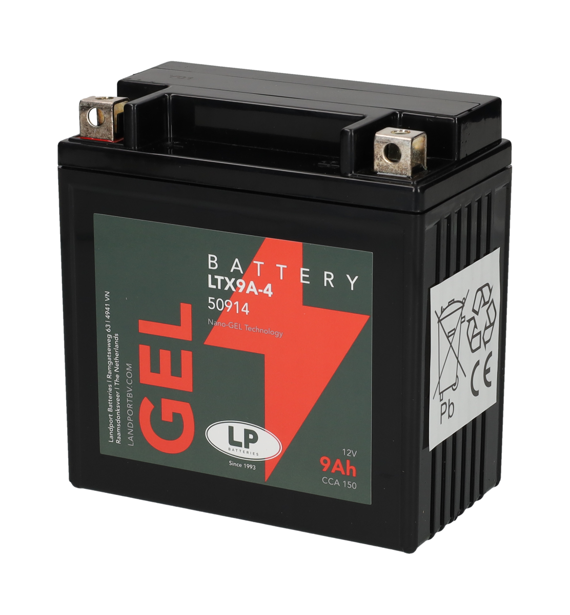 Landport Gel Accu LTX9A-4 / MG9-4B-C / GB9B 12V 9Ah