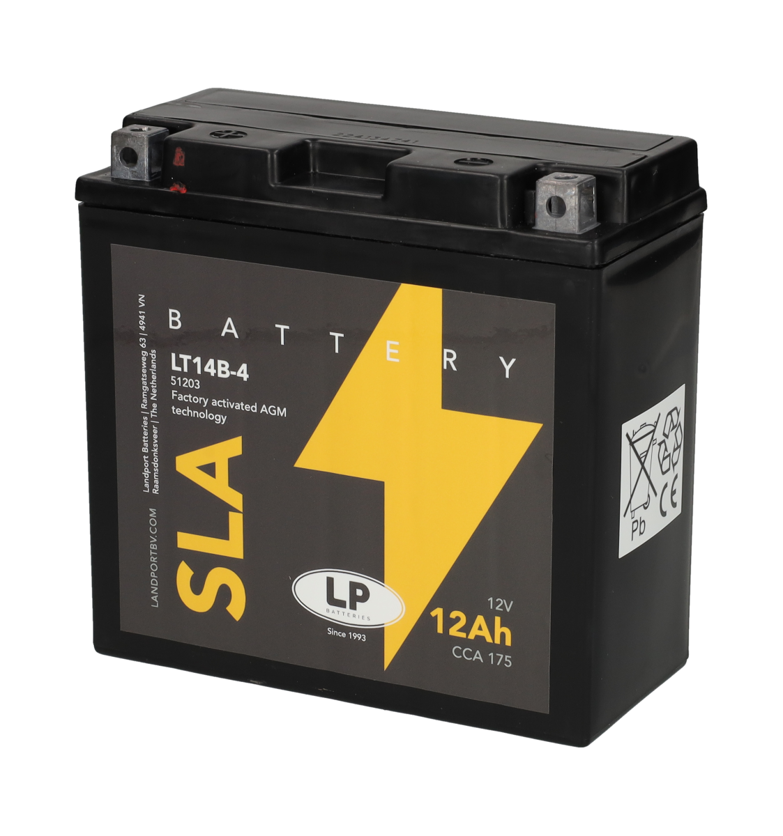 Landport YT14B-4 / LT14B-4 SLA Accu 12V 12Ah