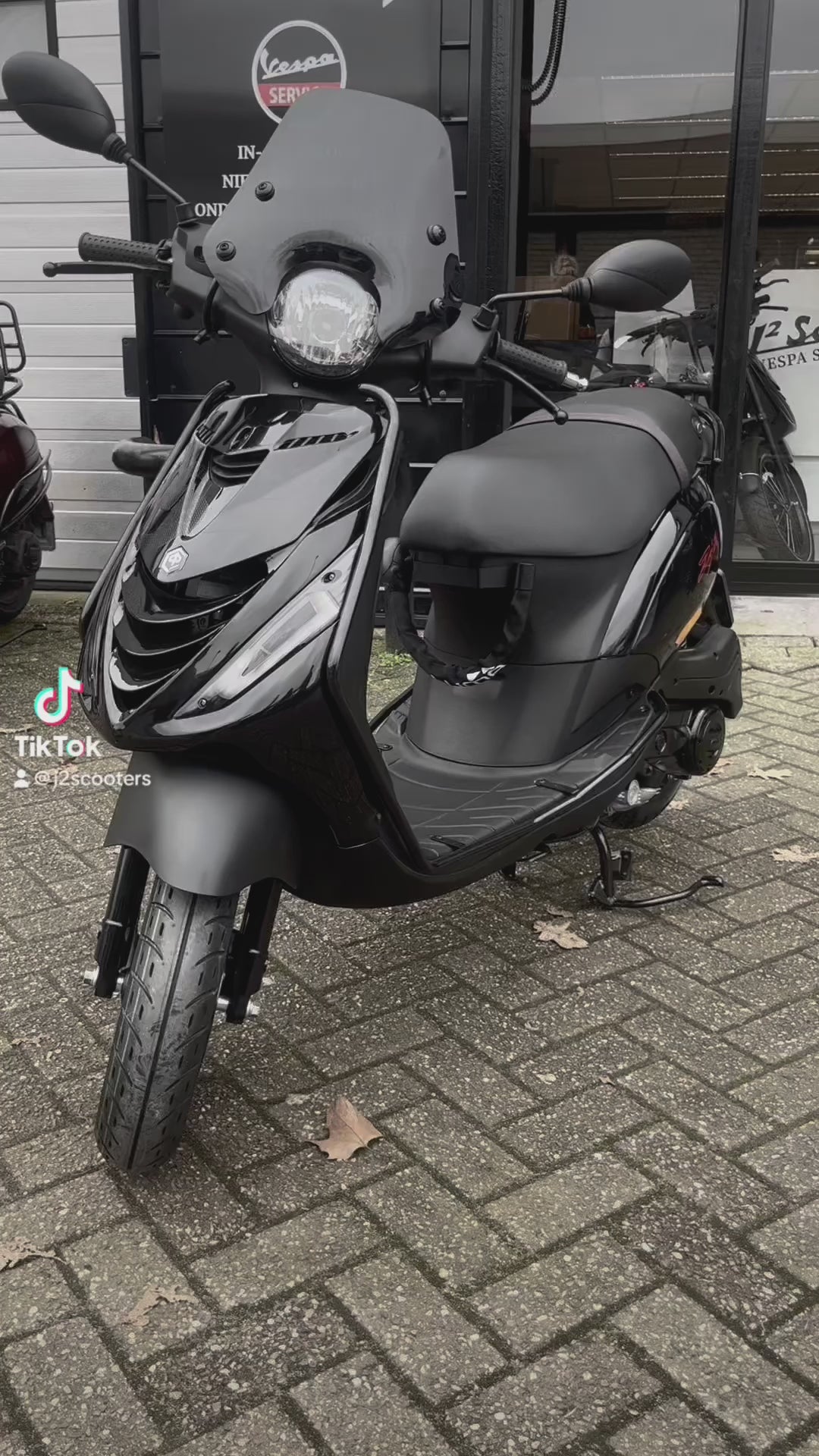Kappenset SP Piaggio Zip Glans Zwart